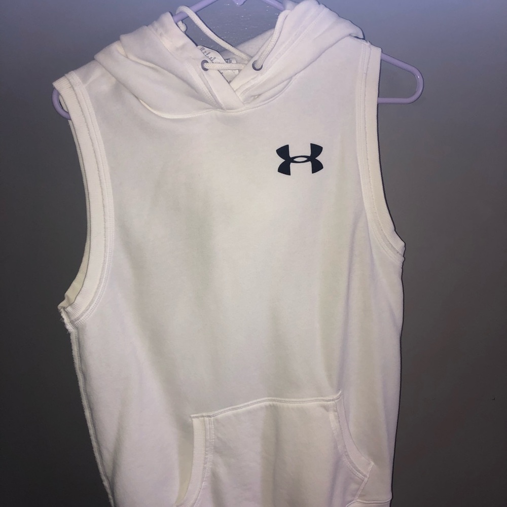 Sleeveless hooded sweatshirt under armour